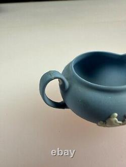 Wedgwood Miniature Jasper Ware Blue and White Tea Set With Tray Jug Sugar Teapot