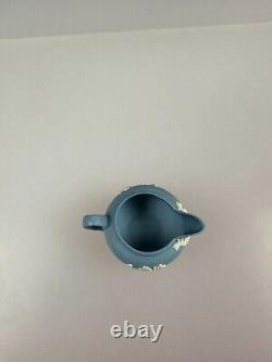 Wedgwood Miniature Jasper Ware Blue and White Tea Set With Tray Jug Sugar Teapot