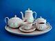 Wedgwood Miniature Pink Jasperware Tea Coffee Set On Tray