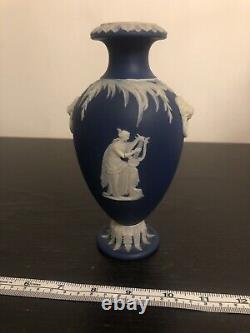 Wedgwood Muses Blue Jasperware Vase 19Th C 7