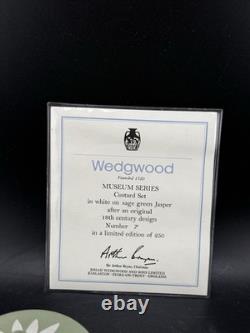 Wedgwood Museum Series custard set produced in sage green jasperware