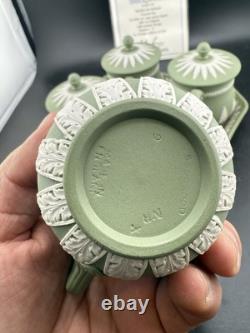 Wedgwood Museum Series custard set produced in sage green jasperware