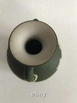 Wedgwood OLIVE GREEN Jasper dip PORTLAND 5 VASE C1881