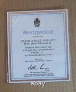 Wedgwood PORTLAND BLUE & BLUE Jasperware BRITISH QUEEN Jubilee Jug LTD EDITION