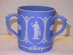 Wedgwood Pale Blue Dip Jasper Ware Loving Mug or Tyg c. 1900