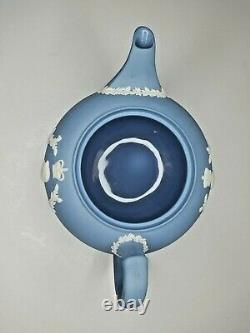 Wedgwood Pale Blue Jasper Queen Elizabeth II & Prince Philip Coronation Teapot