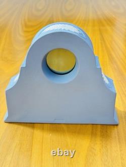 Wedgwood Pale Blue Jasperware Laurel Mantle Clock Quartz Boxed England