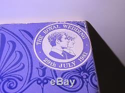 Wedgwood Pale Blue Solid Jasper Ware Royal Wedding Vase 1981 Original Box