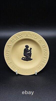 Wedgwood Pin Dish Black Cane Jasperware Am I not a man and a brother