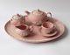 Wedgwood Pink Jasper Ware Miniature Eight Piece Tea For One. Tea Set With Tray