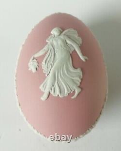 Wedgwood Pink Jasperware Egg Trinket Dancing Hours