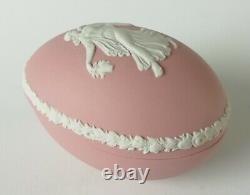 Wedgwood Pink Jasperware Egg Trinket Dancing Hours