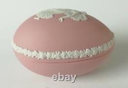 Wedgwood Pink Jasperware Egg Trinket Dancing Hours