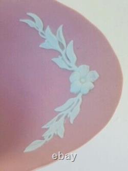 Wedgwood Pink Jasperware Floral Bowl Footed