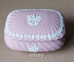 Wedgwood Pink Jasperware Floral Twisted Box