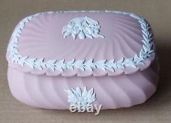 Wedgwood Pink Jasperware Floral Twisted Box