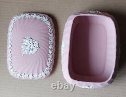 Wedgwood Pink Jasperware Floral Twisted Box