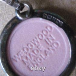 Wedgwood Pink Jasperware Gold Cupid Neckless