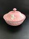 Wedgwood Pink Jasperware Lidded Bowl In Excellent Condition