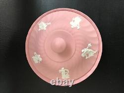 Wedgwood Pink Jasperware Lidded Bowl In Excellent Condition