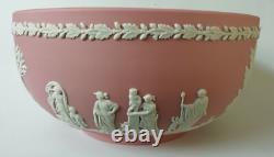 Wedgwood Pink Jasperware Sacrifice Bowl / Fruit Bowl 8 Inch