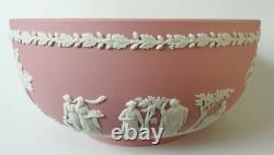 Wedgwood Pink Jasperware Sacrifice Bowl / Fruit Bowl 8 Inch