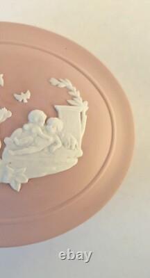 Wedgwood Pink Jasperware Trinket Box Cupids Children At Play