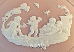 Wedgwood Pink Jasperware Trinket Box Cupids Children At Play