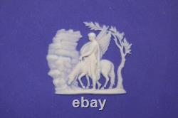 Wedgwood Plate Blue Jasper Bellerophon Pegasus Compotier 24 cm Circa 1900