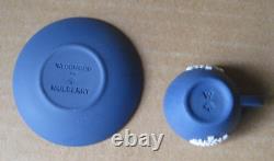 Wedgwood Portland Blue Jasperware MULBERRY Miniature Cup & Saucer RARE