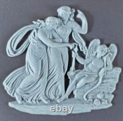 Wedgwood Portland Blue Jasperware Pendant Cupid Asleep Jewellery