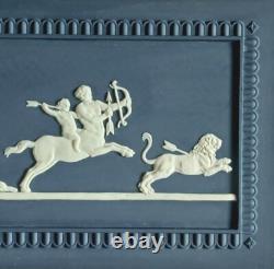 Wedgwood Portland Blue Jasperware Plaque Achilles Delivered Chiron The Centaur