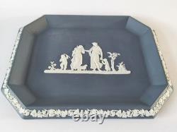 Wedgwood Portland Blue Jasperware Plate / Tray Jasper 10 1/2 Inch