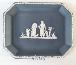 Wedgwood Portland Blue Jasperware Plate / Tray Jasper 10 1/2 Inch