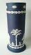 Wedgwood Portland Blue Jasperware Spill Vase 8 1/4 Inches