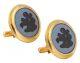 Wedgwood Portland Jasperware Blue And Black Cufflinks Jewellery