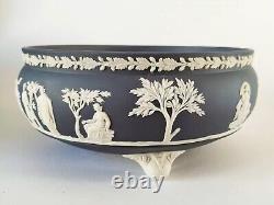 Wedgwood Portland Jasperware Blue Bowl Three Footed