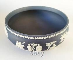 Wedgwood Portland Jasperware Blue Bowl Three Footed