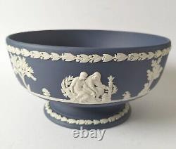 Wedgwood Portland Jasperware Blue Footed Bowl 1st Quality