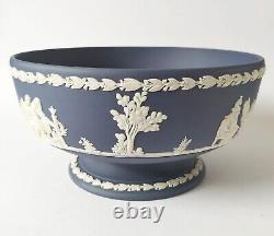 Wedgwood Portland Jasperware Blue Footed Bowl 1st Quality