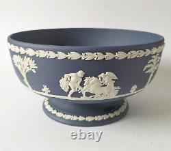 Wedgwood Portland Jasperware Blue Footed Bowl 1st Quality