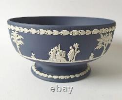 Wedgwood Portland Jasperware Blue Footed Bowl 1st Quality