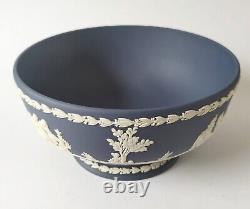 Wedgwood Portland Jasperware Blue Footed Bowl 1st Quality