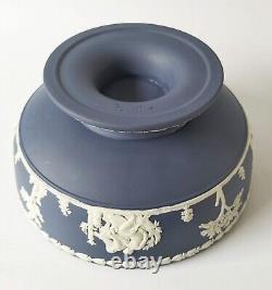 Wedgwood Portland Jasperware Blue Footed Bowl 1st Quality