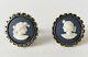 Wedgwood Portland Jasperware Blue Muses Cufflinks Jewellery