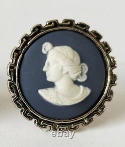 Wedgwood Portland Jasperware Blue Muses Cufflinks Jewellery