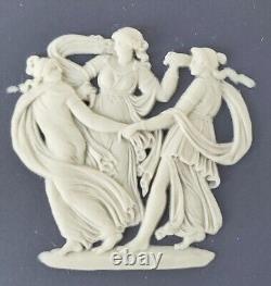 Wedgwood Portland Jasperware Blue Pendant Three Graces