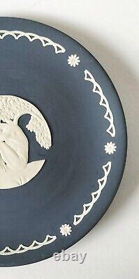 Wedgwood Portland Jasperware Blue Rare Adam Plate