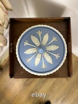 Wedgwood Powder Blue Jasperware Campagna Vase 1956 Excellent Condition