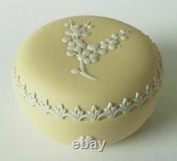 Wedgwood Primrose Jasperware Yellow Prunus Trinket Box